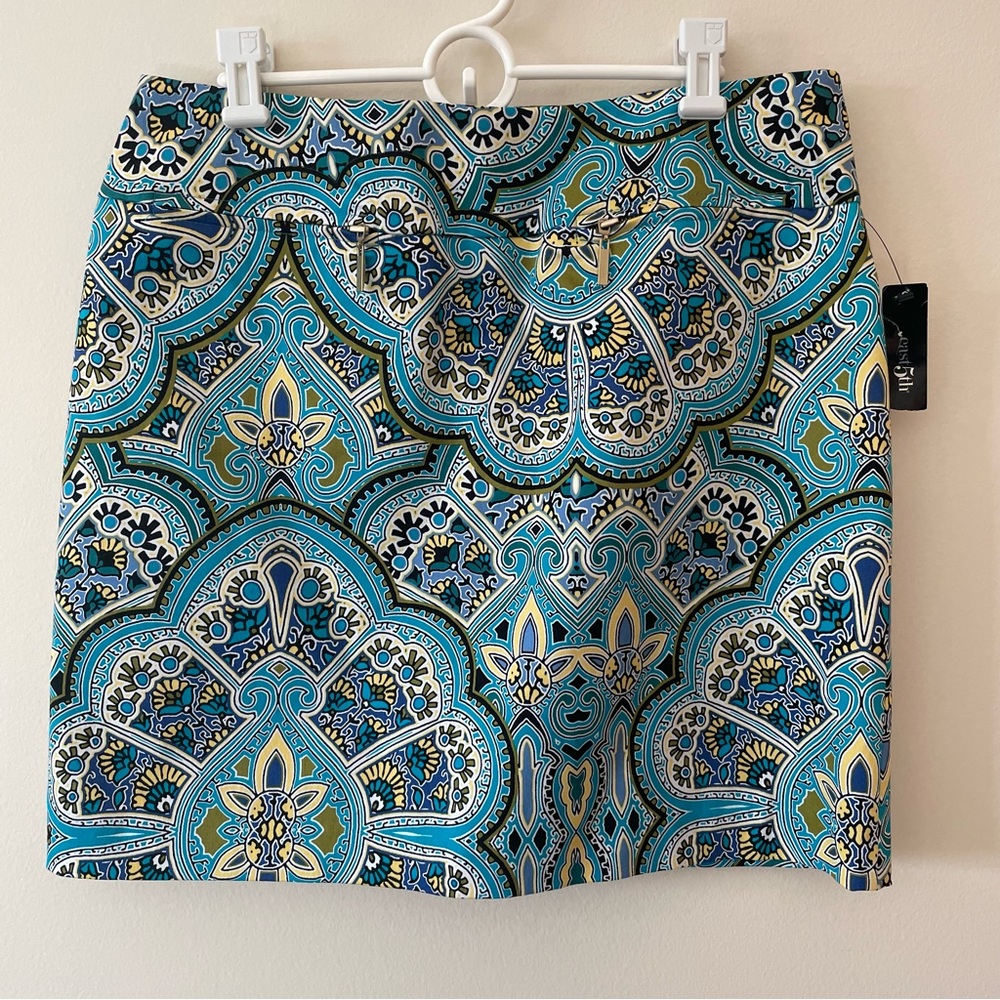 East 5th Turquoise Paisley Skirt